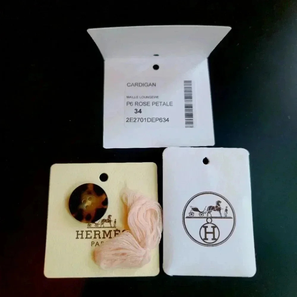 Hermes Pink Cardigan in 34 - Picture 4 of 6